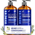 Artnaturals Beard Shampoo and Conditioner Set - Softens, Strengthens and Smooths Mustache and Beard Hair - All Skin and Hair Types