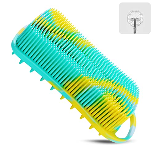 Silicone Body Scrubber for Women, 2-Pack Loofah & Scalp Massager