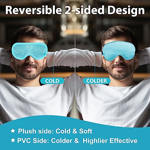 BeeVines Cooling Gel Eye Mask 2 Pack – Cold & Warm Compress
