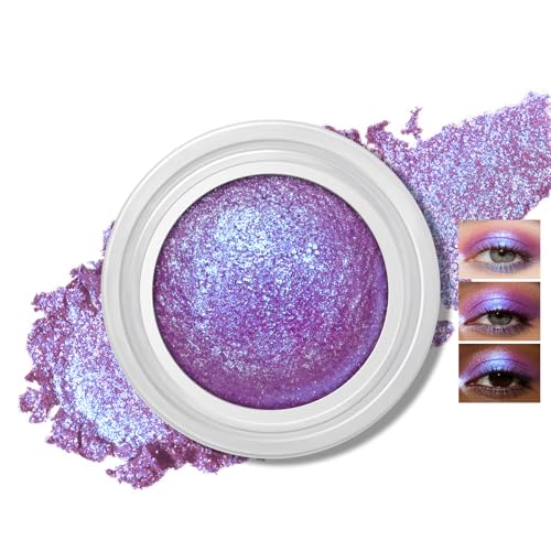 Holographic Purple Blue Pink Eyeshadow - Cream to Powder