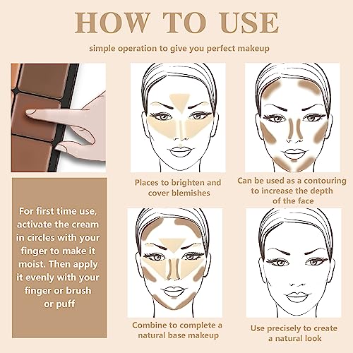 HOSAILY 12 Colors Concealer Palette - Full Coverage Cream Makeup