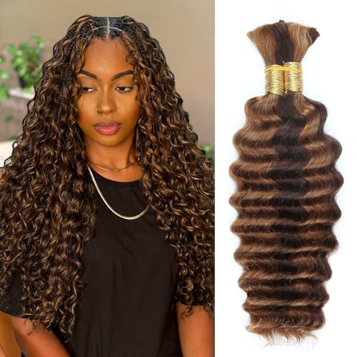 18 Inch Human Braiding Hair 100g 4/30 Ombre Deep Wave