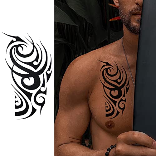 Tribal Totem Temporary Tattoo for Men - 8 Sheet Set