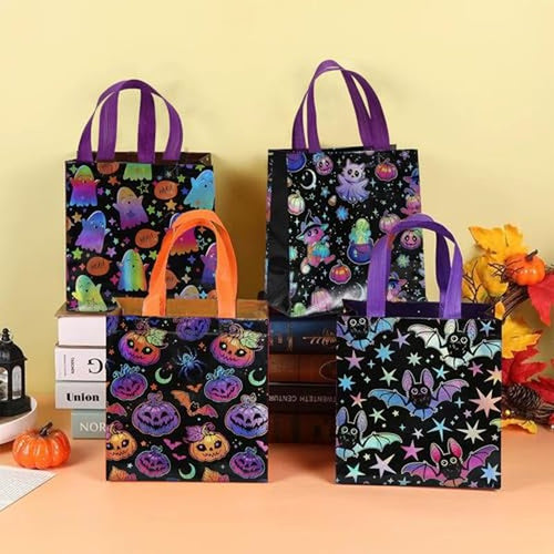 12Pcs Halloween Trick-or-Treat Bags with Handles