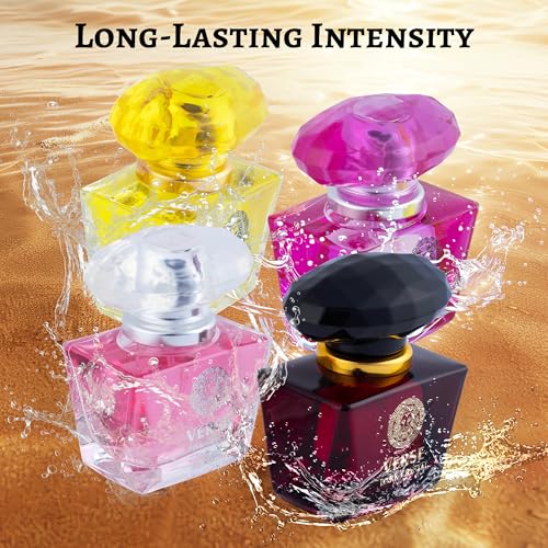 NovoGlow Verse 4-Piece Mini Fragrance Set for Women - Fresh Floral, Fruity & Woody Notes, 4 Fl Oz - Ideal Gift