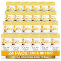 Olay Body Wash for Women, Ultra Moisture, 24hr Moisturizing, Hydrating & Refreshing, B3 Vitamin Complex, Free of Parabens & Phthalates, for All Skin Types, Shea Butter Scent, 3.0 fl oz (Pack of 24)