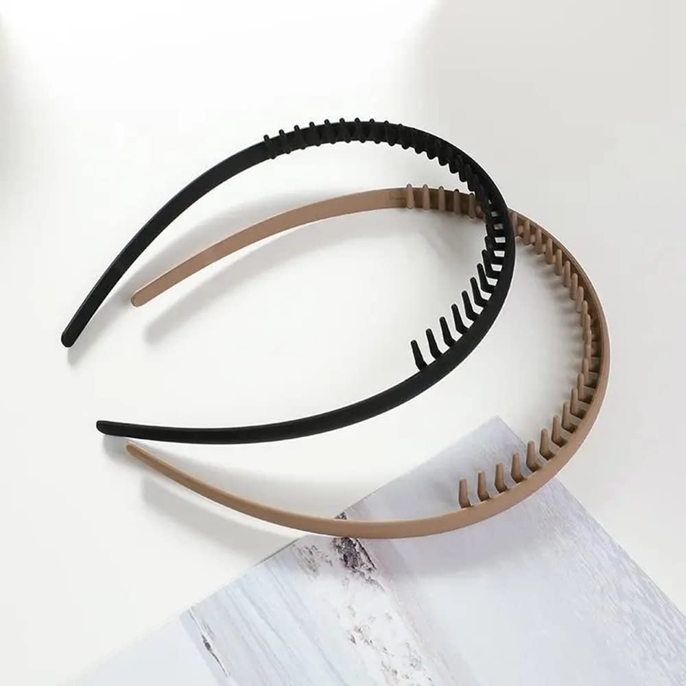 Xiaocao8 6 pcs Womens Hair Bands Mujer Teeth Headbands for Women Girls Comfy Hair Hoop Non-slip Plastic Hairbands Fashion Hair Accessories