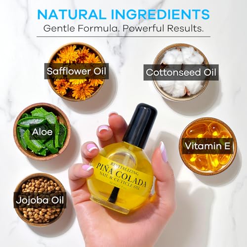 ELLIE CHASE Cuticle & Nail Repair Oil - Pina Colada Scented, 2.3 Fl Oz