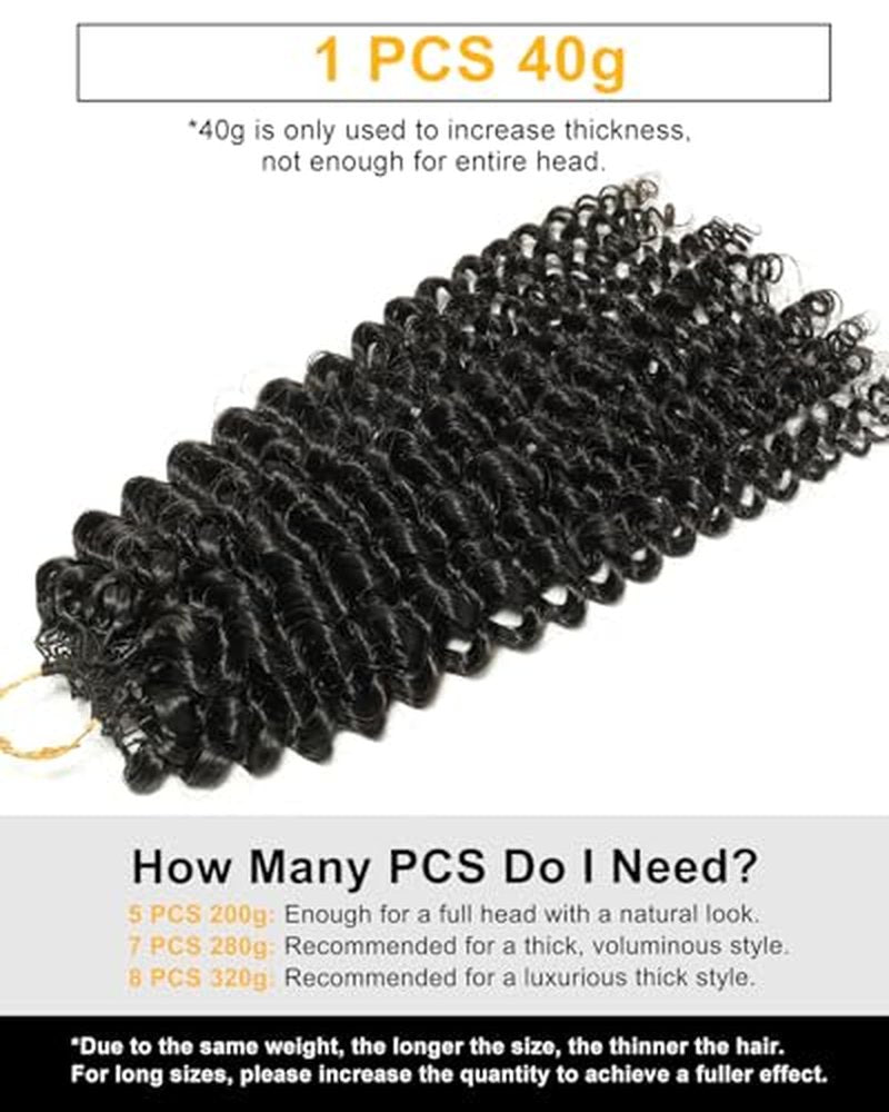 BEEOS 20 Inch Kinky Curly Crochet Hair Extensions - 40g