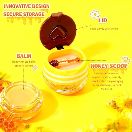 Bee Lip Balm Gift Set - 9 Fruit Flavors in Honey Pots