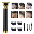 Hair Clippers for Men - Cordless Electric Hair Trimmer Beard Trimmer Shaver, Zero Gapped Edgers with Guide Combs, Black