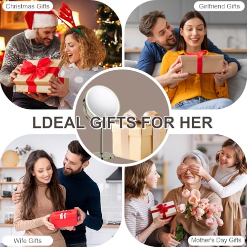 8.5" Makeup Mirror with Lights, 1X/20X Magnification, 3 Colors