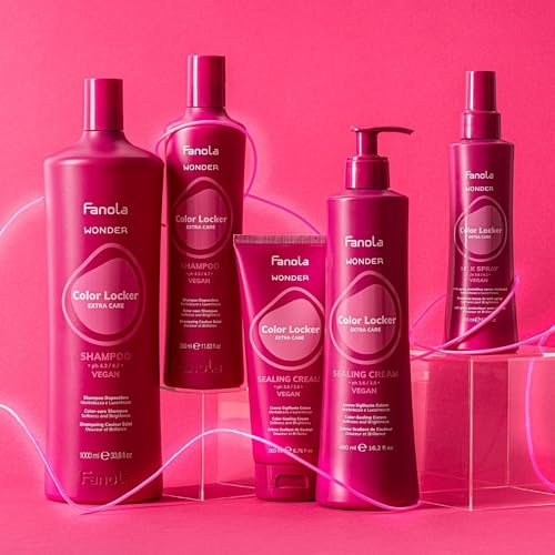 Fanola Wonder Color Locker Sealing Cream for Hair Color Protection - Lock in Hair Shine & Vibrance and Perfect Your Service - Nourishing Protectant for Salon & Home Use (16.2 oz)