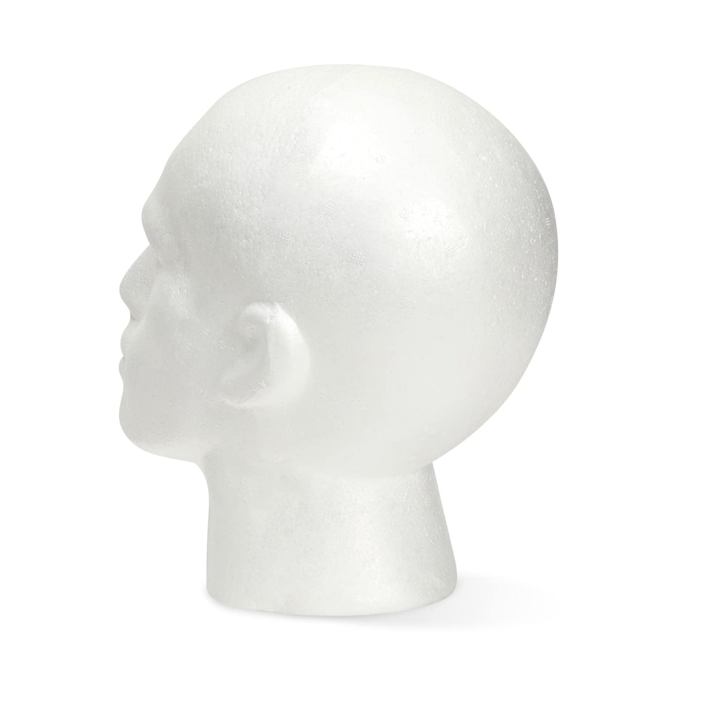 Juvale Male Foam Head Form, Mannequin Display for Masks, Hats, Wigs, Halloween Decoration (White, 9x11 in)