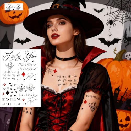 Large Temporary Tattoo Sheets - Halloween Costume Designs
