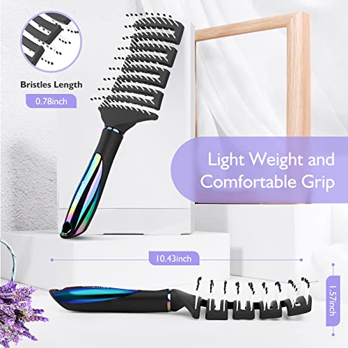 URTHEONE Curved Vented Detangling Hair Brush for All Hair Types
