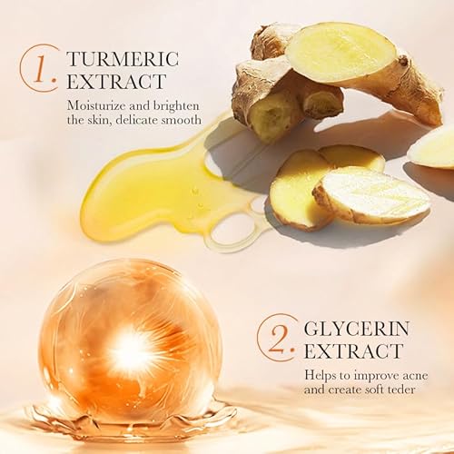 Turmeric Face Cream, Anti-Aging Facial Cream, Turmeric Face Cream with Vitamin C for Hydrating, Firming, Tightening Skin, Natural Turmeric Face Repair Cream for Normal, Dry, Oily & Combination Skin