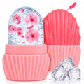 Pink Mermaid Shell Ice Cube Roller for Face, Eyes & Neck - Reusable Silicone Massage Tool for Pores & Wrinkles