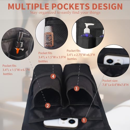 Massage Bottle Holster Belt - 5 Pocket Adjustable Massage Oil Bag