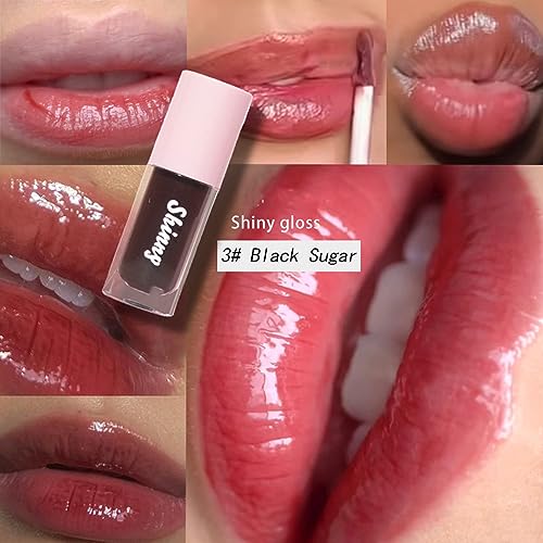Black Sugar Glossy Lip Gloss - Non-Sticky, Hydrating Shine