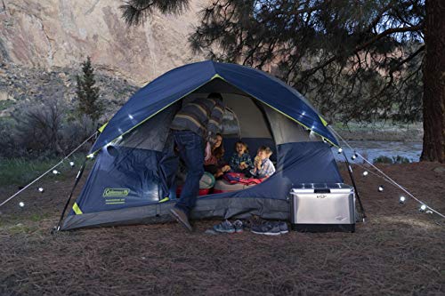 Coleman Sundome Camping Tent, 2/3/4/6 Person Dome Tent with Quick Setup and Included Rainfly for Wind & Rain Protection, Ideal for Camping, Festivals, Backyard, and Sleepovers