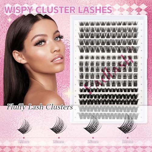 FADLASH Lash Clusters 10-18mm D Curl DIY Eyelash Extensions