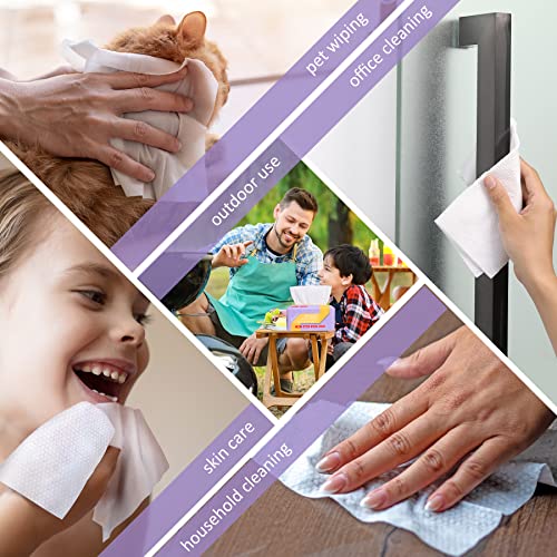 100 Count Disposable Face Towels Ultra Soft Hand Washcloth Lint-Free Dry Wipes Biodegradable Facial Cleansing Towelettes (100 Count 1 Pack)