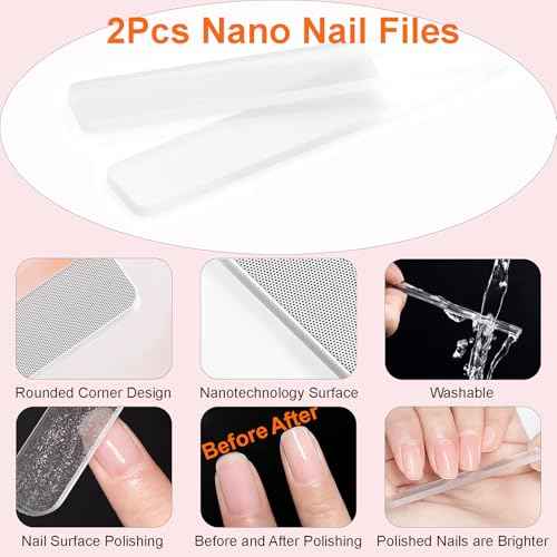 MYR 6pcs Nail Art Brushes and 2pcs Nano Nail Files, Metal Nail Art Tools, Acrylic Nail Brushes, Nail Brushes for Nail Art, suitable for Gel Dilution, Halo Dyeing, Watercolor and other Nail Design