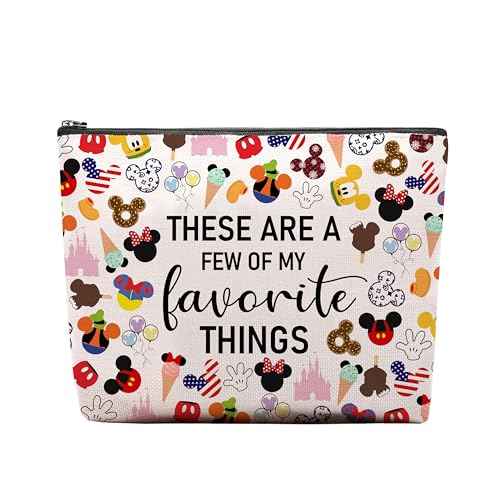 Vacation Trip Gift Fairytale Fans Makeup Cosmetic Bag Mouse Family Trip Snacks Makeup Bag Magic Kingdom Gift Mouse Favorite Things Zipper Pouch