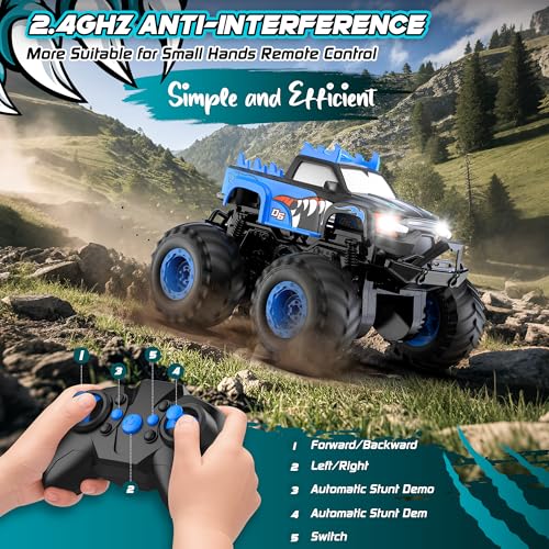 HENEROAR 1:24 All-Terrain Monster Truck RC Car - 20km/h Stunt & Off-Road Toy