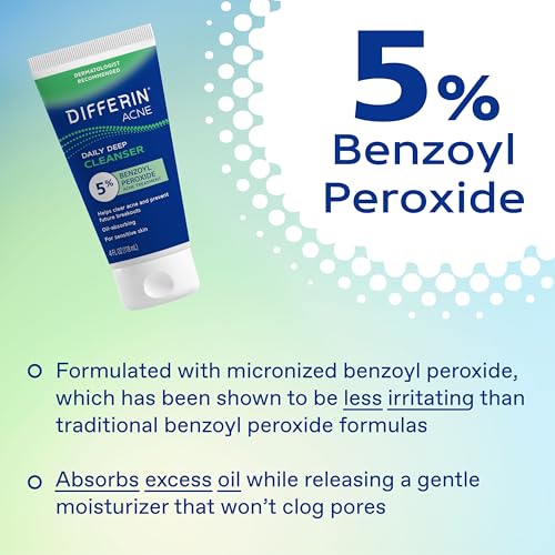 Differin 5% Benzoyl Peroxide Acne Cleanser, 4oz