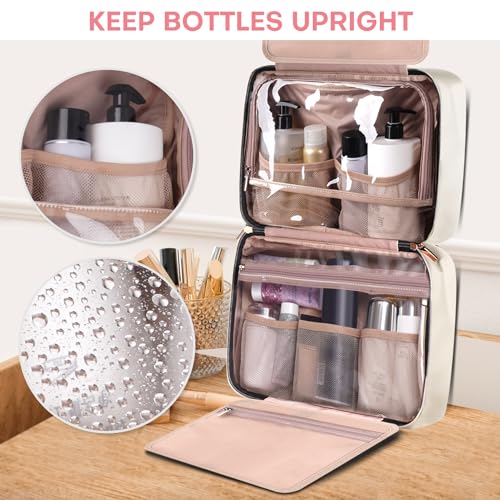Travel Size Toiletry Bag for Women - Water-Resistant Makeup Organizer