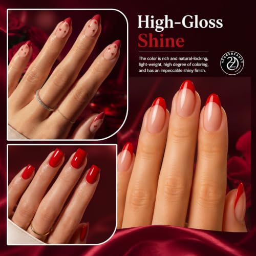 Classic Red Gel Nail Polish 18ML - High Gloss, Long-Lasting Shine