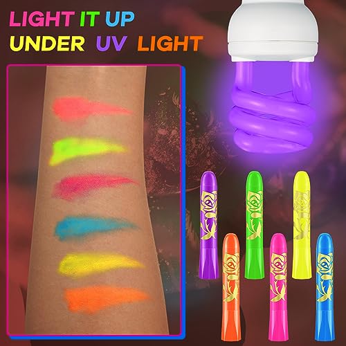Tenceur 48-Piece Glow in the Dark Face and Body Paint Kit