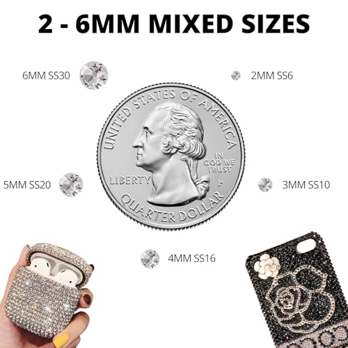 6500 Red Flatback Rhinestones Kit with B7000 Glue