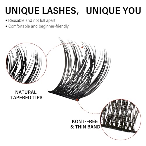 Lash Clusters 132pcs DIY Eyelash Extensions 8-16mm D Curl