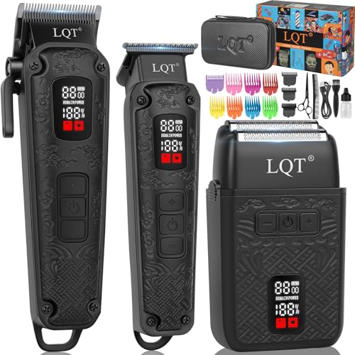 Cordless Waterproof Professional Hair Clippers & Beard Trimmer Set for Men