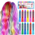 12-Color Washable Hair Chalk for Kids
