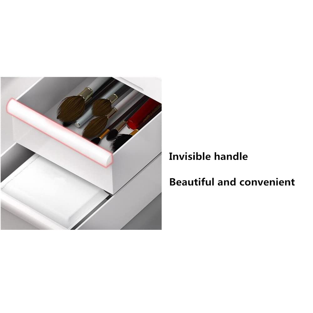 Jilukibo Large Capacity Makeup Organizer for Bathroom Bedroom, Cosmetic Storage Box with Drawers, Desktop Makeup Container for Jewelry Lipstick Skin Care (White)