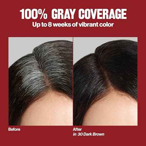 Revlon ColorSilk with Bond Repair Complex, Burgundy Permanent Hair Color, 100% Gray Coverage, Ammonia Free Hair Dye, Vegan Keratin, 48 Burgundy (Pack of 3)