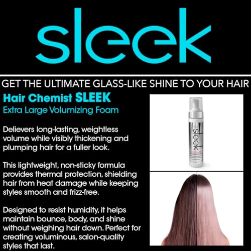 Hair Chemist SLEEK Volumizing Foam 8 oz - Volume & Heat Protection