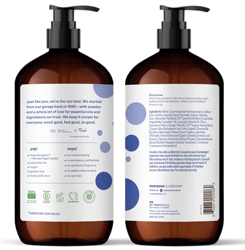 Lavender Kids 3-in-1 Soap, Bubble Bath & Shampoo - 32 oz (2-Pack)