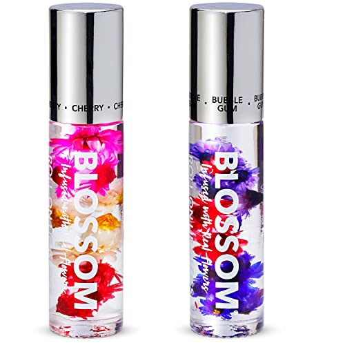 Blossom Scented Roll On Lip Gloss 2 Pack, Bubble Gum & Cherry