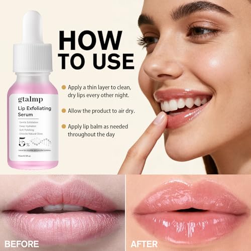 PHA 5% Exfoliating Lip Serum - Overnight Treatment for Dry Lips