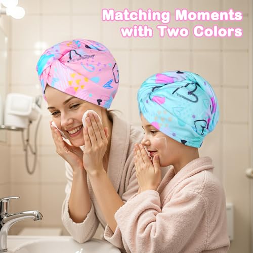 FIOBEE Microfiber Hair Towel Wrap for Kids Girls – Quick Dry