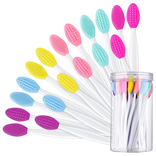 Silicone Lip Scrub Brush 24-Pack with Storage Box