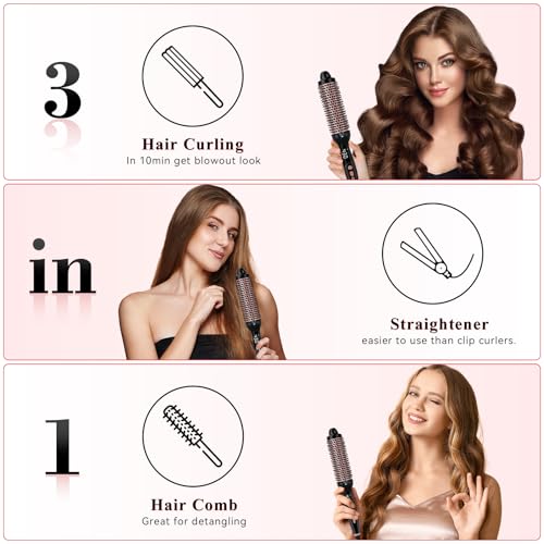 Ufree 1.5" Ionic Round Brush | 30s Fast Heat, 9 Settings, 285-430°F