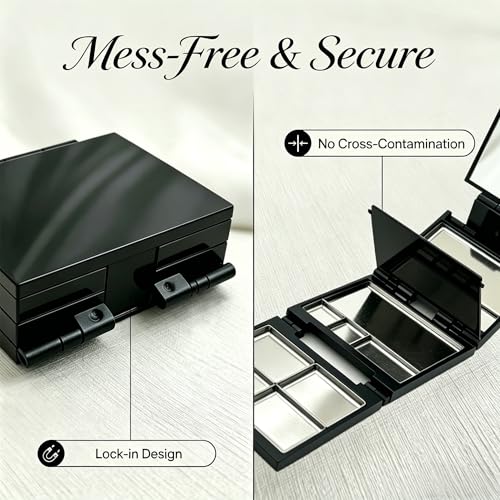 Magnetic Makeup Palette with 13 Metal Pans & Dividers