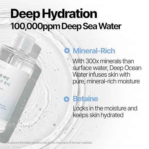 East Sea Deep Ocean Water Toner | Hydrating, Calming, Gentle Exfoliator, Deep Sea Water for Moisturization, Korean Facial Toner & Astringent for Men and Women (200ml / 6.7 fl. oz.)