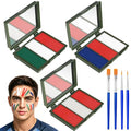 Face Paint Kit with Brushes - 3 Colors for Sports & Events